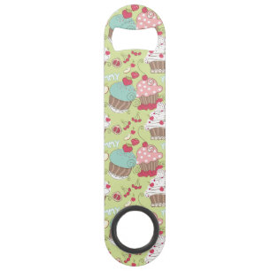 Cupcake-patroon Speed Flessenopener