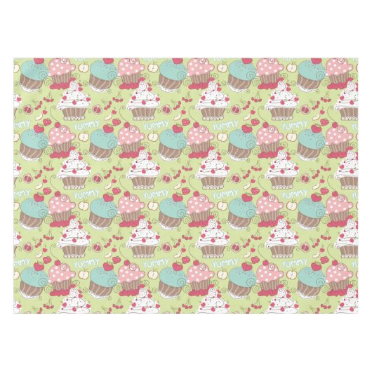 Cupcake-patroon Tafelkleed (Voorkant (Horizontaal))