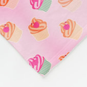 Cupcake Picnic Fleece Deken (Hoek)