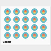 Cupcake-pictogram Ronde Sticker (Vel)