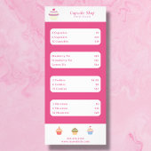 Cupcake Pink Menu & Tarifs Carte Rack