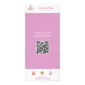 Cupcake Pink Menu & Tarifs Carte Rack (Dos)