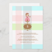 Cupcake Princess Invitations de fête d'anniversair (Devant / Derrière)