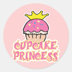 Cupcake Princess Ronde Sticker