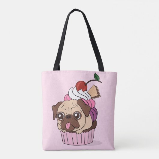 Cupcake Pug Draagtas (Achterkant)