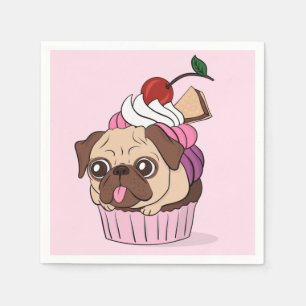 Cupcake Pug Servet