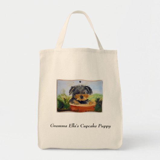 Cupcake Puppy Tote Bag (Voorkant)