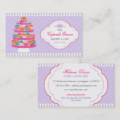 Cupcake Queen Bakery Lavender and Fuchsia Visitekaartje (Voorkant / Achterkant)