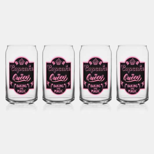 Cupcake Queen Blikvorm Glas (Voorkant)