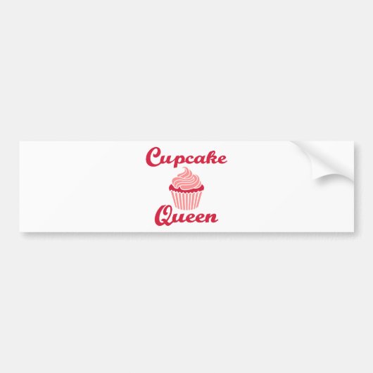 Cupcake Queen Bumpersticker (Voorkant)
