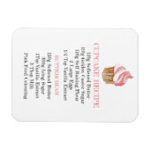 CUPCAKE RECEPE CUISINE FLEXIBLE FRIDGE MAGNET (Horizontal)
