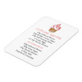CUPCAKE RECEPE CUISINE FLEXIBLE FRIDGE MAGNET (Côté Gauche)
