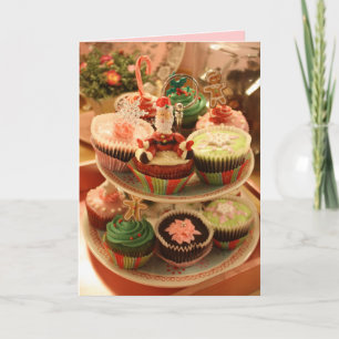 Cupcake recept kerstkaart feestdagen kaart
