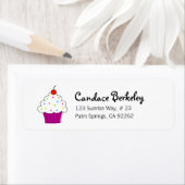 Cupcake retouradreslabels etiket (Insitu)