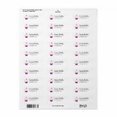 Cupcake retouradreslabels etiket (Full Sheet)