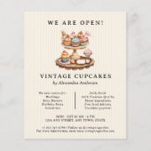  cupcake retro bakkerij flyer (Voorkant)