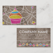 CUPCAKE rétro forme la fidélité du client (Devant / Derrière)