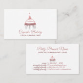 Cupcake Roos Gold Cute Visitekaartje (Voorkant / Achterkant)