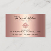 Cupcake Roos Gold Glitter Drift Bakery Chef Black Klantenkaartje (Achterkant)
