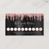 Cupcake Roos Gold Glitter Drift Bakery Chef Black Klantenkaartje (Voorkant)