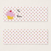 Cupcake rose Anniversaire Tags cadeaux (Devant & derrière)