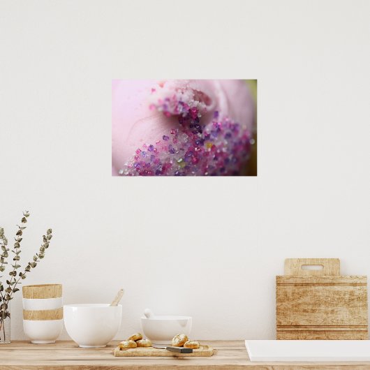 cupcake rose avec affiche photo (Cuisine)