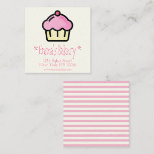 Cupcake rose - Cartes de visite de boulangerie per