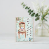 Cupcake rose et Cartes de visite Roses (Debout devant)