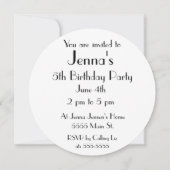 Cupcake rose Invitations d'anniversaire Faire-part (Dos)