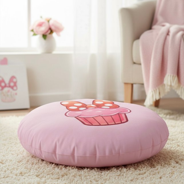 Cupcake Round Pillow Rond Kussen (Creator heeft geüpload)