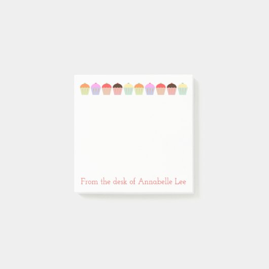 Cupcake Row Post-it® Notes (Voorkant)