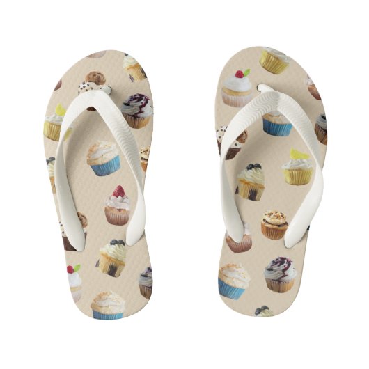 Cupcake royale kinder teenslippers (Voetbed)