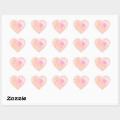 Cupcake roze frosting snoep hart schattig hart sticker (Vel)