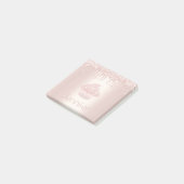 Cupcake roze rosé goud glitter druppels moderne na post-it® notes (Schuin)