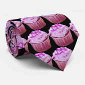 Cupcake Roze Stropdas (Opgerold)