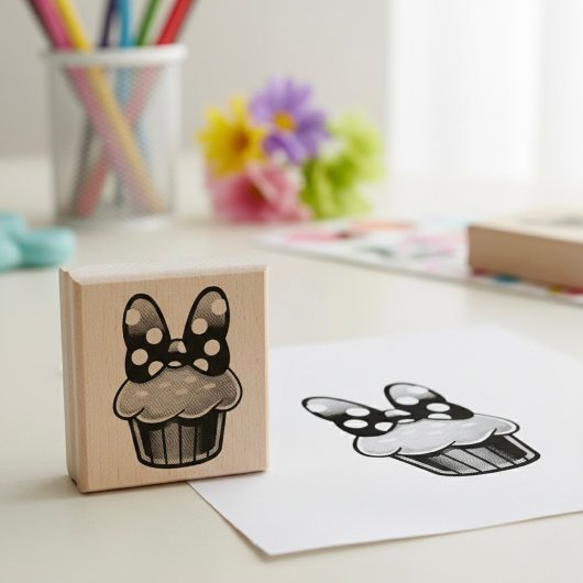 Cupcake Rubber Stamp Rubberstempel