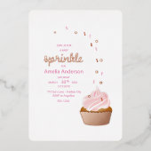 Cupcake Saupoudrer les invitations pour la douche  (Recto)