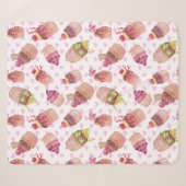 Cupcake Sherpa Deken (Voorkant (horizontaal))