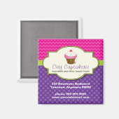 Cupcake Shop Promotie Magnet Magneet (Voorkant / Achterkant)