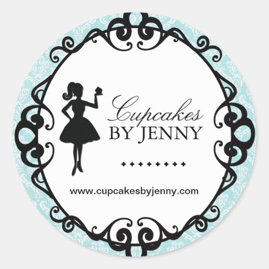 Cupcake Silhouette Packaging Stickers (Voorkant)