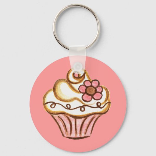 Cupcake-Sleutelhanger Sleutelhanger (Voorkant)