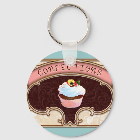 Cupcake-snoepjes  stijl sleutelhanger (Voorkant)