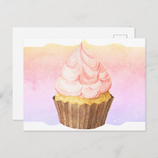 Cupcake Solo Briefkaart (Voorkant / Achterkant)