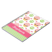 Cupcake Spiral notebook Journal Peace Love Notitieboek (Linkerzijde)