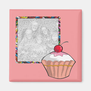 Cupcake & Sprinkles Photo Magnet Magneet