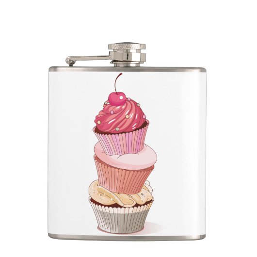 Cupcake Stack Flask Heupfles (Voorkant)