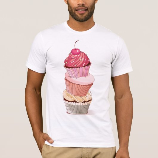 Cupcake Stack Mannen T-shirt (Voorkant)