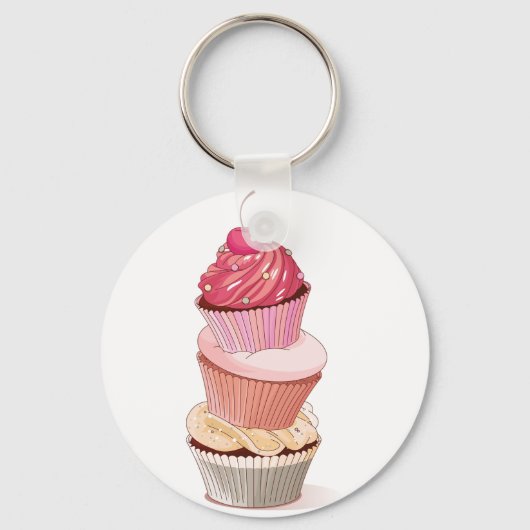 Cupcake Stack Sleutelhanger (Voorkant)