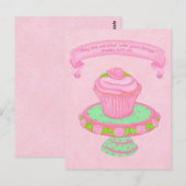 Cupcake Stand ~ Écriture 2 Carte postale (Devant / Derrière)