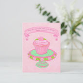 Cupcake-standaard ~ Briefkaart met scripts 2 (Staand voorkant)